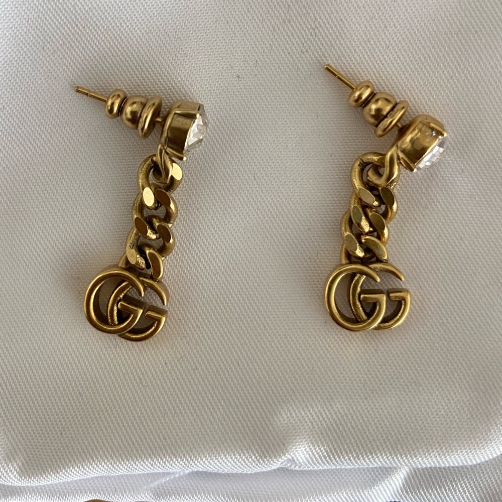 Crystal Double G earrings